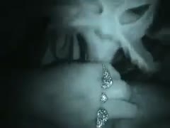 During the POV movie scenario where she is wearing a mask, my adorable girlfriend licks my 10-Pounder.